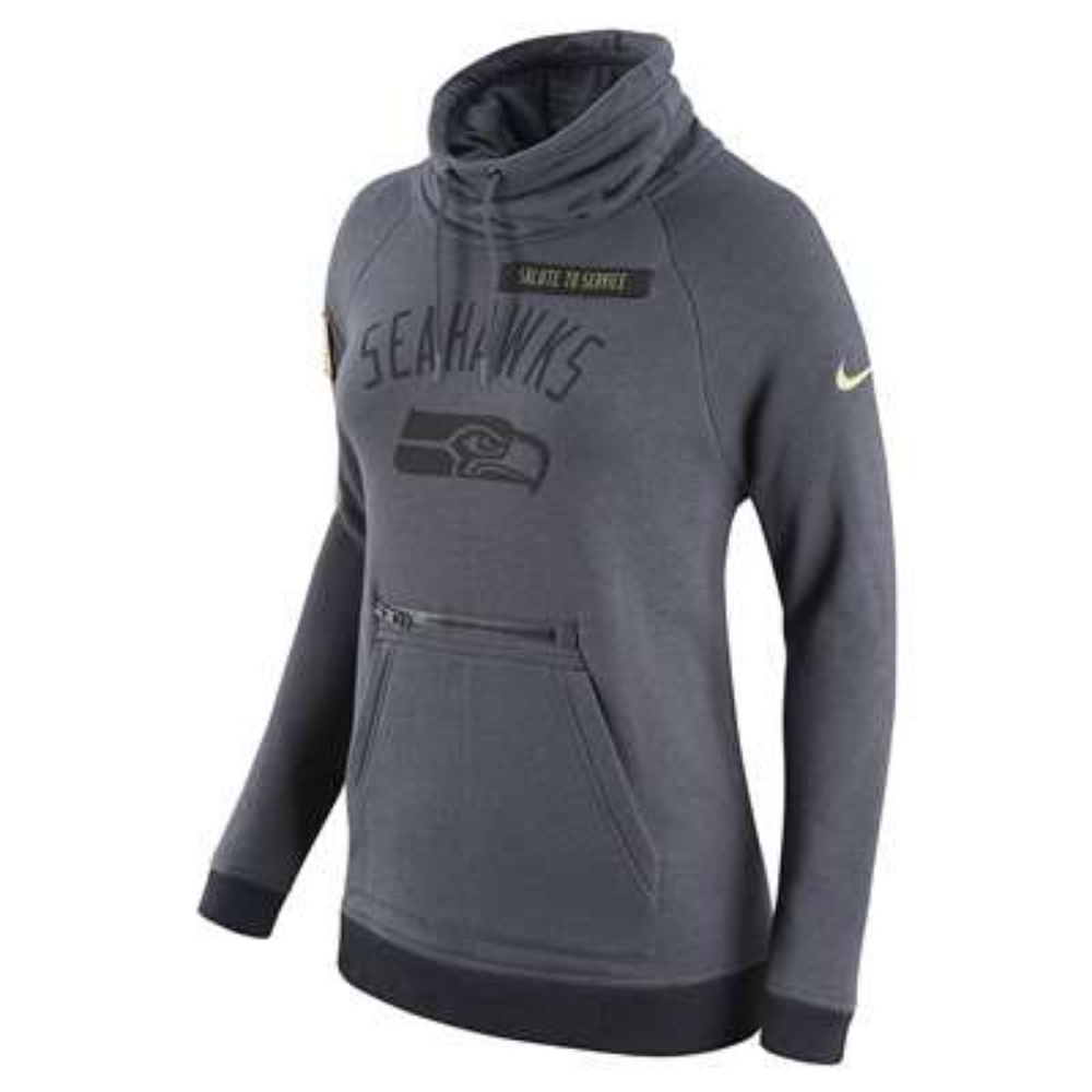 Seahawks salute to service cowl neck sweatshirt